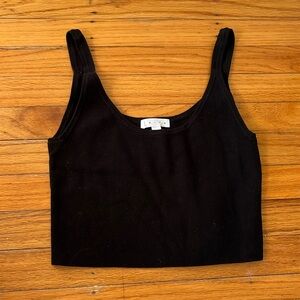 Leith black crop top